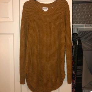 Mustard Longline Knit Sweater